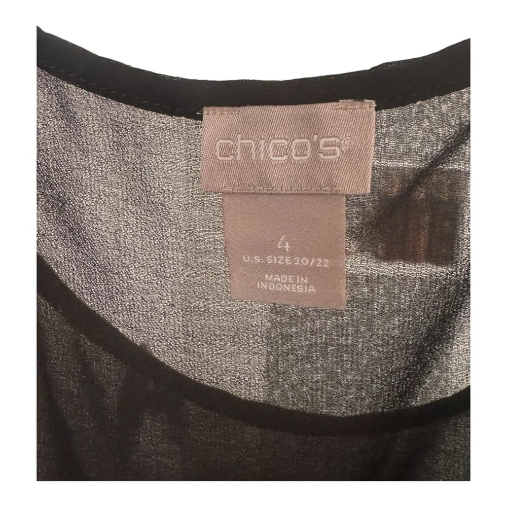 CAbi Black and Brown Sheer Blouses-XXL - Picture 4 of 4